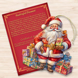 The Joy of Giving Wooden Ornaments by G. Debrekht Christmas Santa Snowman Decor - 8611081
