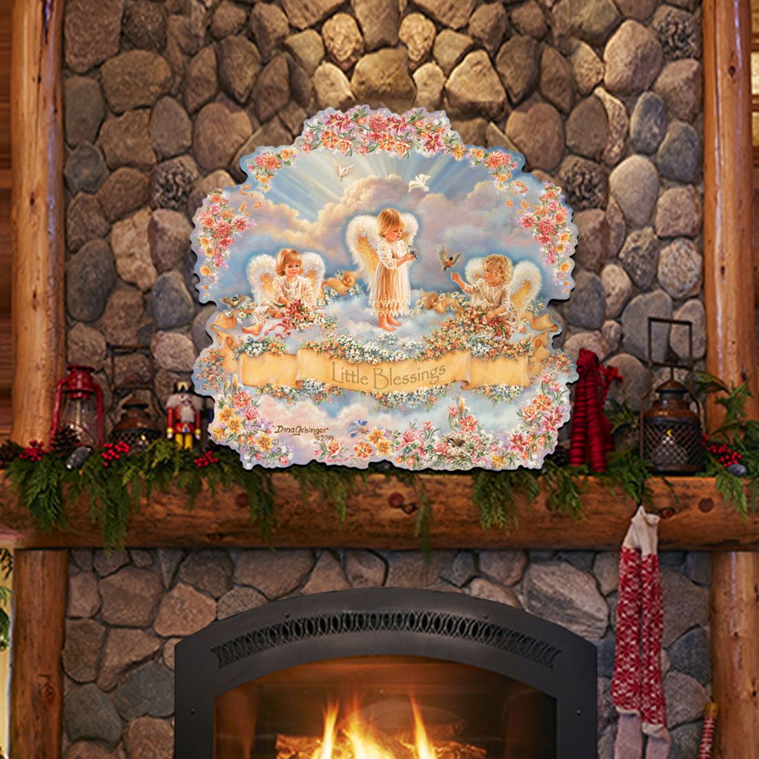 Decoración navideña para puerta de la Natividad "Pequeñas Bendiciones" de D. Gelsinger - 8461017H-0708