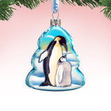 Penguin Family Mercury Glass Ornament by G. DeBrekht - Wildlife Holiday Decor - 771012