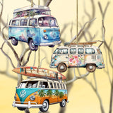 Surf Vans Decorative Wooden Ornaments Set of 3 by G. Debrekht - Coastal Decor - 8091040-S3