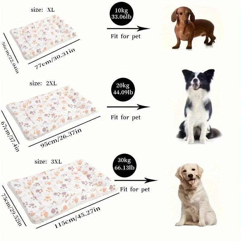 Manta de invierno de franela gruesa y cálida - Colchoneta multicolor para dormir para perros - Colchoneta para perrera