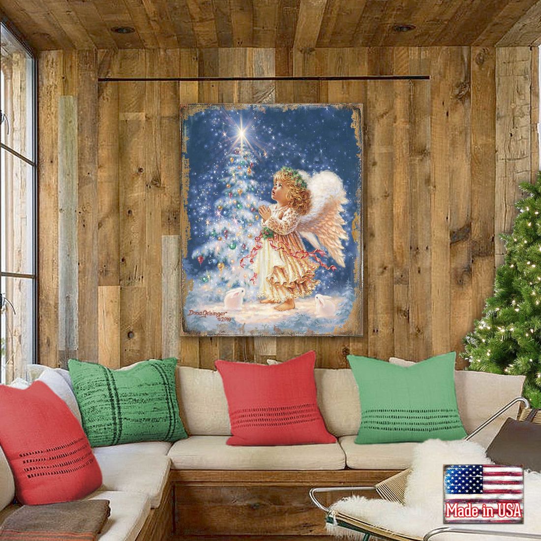 My Christmas Wish Art Wooden Wall Art by D. Gelsinger - Nativity Holiday Decor - 95656B-0703