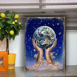 Weep of the World Fantasy Wooden Wall Art by Josephine Wall - Fantasy Decor - 852131-JW