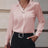 Fashionable Elegant Business Style Long Sleeve Shirt With Pearl Button - Lootquake