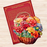 Carnation Basket Wooden Ornaments by G. Debrekht - Love Family Decor - 8688315