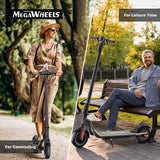 MEGAWHEELS S10 Foldable Electric Scooter For Adults With 8" Solid Tires, 15.5mph Top Speed, 3 Speed Modes And Up To 15miles Range Only 26.46LB Lightweight E-scooter For Commuting And As A Christmas Gift.