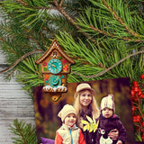 Miniature clock Decorative Wooden Clip-on Ornaments Set of 6 by G. Debrekht - Christmas Decor - 8090020C-S6