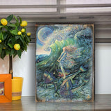 Arte mural de madera "Surfers Dream Fantasy" de Josephine Wall - Decoración de fantasía - 852152-JW