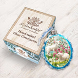 Easter Lambs Mercury Glass Ornament by D. Gelsinger - Easter Spring Decor - 778112-DG