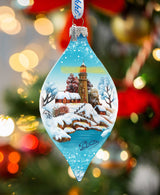 Lighthouse Drop Glass Ornament by G. DeBrekht - Coastal Holiday Décor - 74177