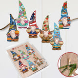 Holiday Gnomes Decorative Wooden Clip-on Ornaments Set of 6 by G. Debrekht  - Christmas Decor - 8090138C-S6