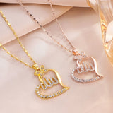 Creative Heart Full Diamond Fashion Hollowed-out Necklace - Lootquake