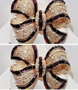 Luxury Purple Alloy Bow Brooch With High-end Feel - Lootquake