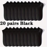 Calcetines tobilleros esenciales (1/5/10/20/30 pares): suaves, ligeros, de corte bajo, versátiles y cómodos para mujer.