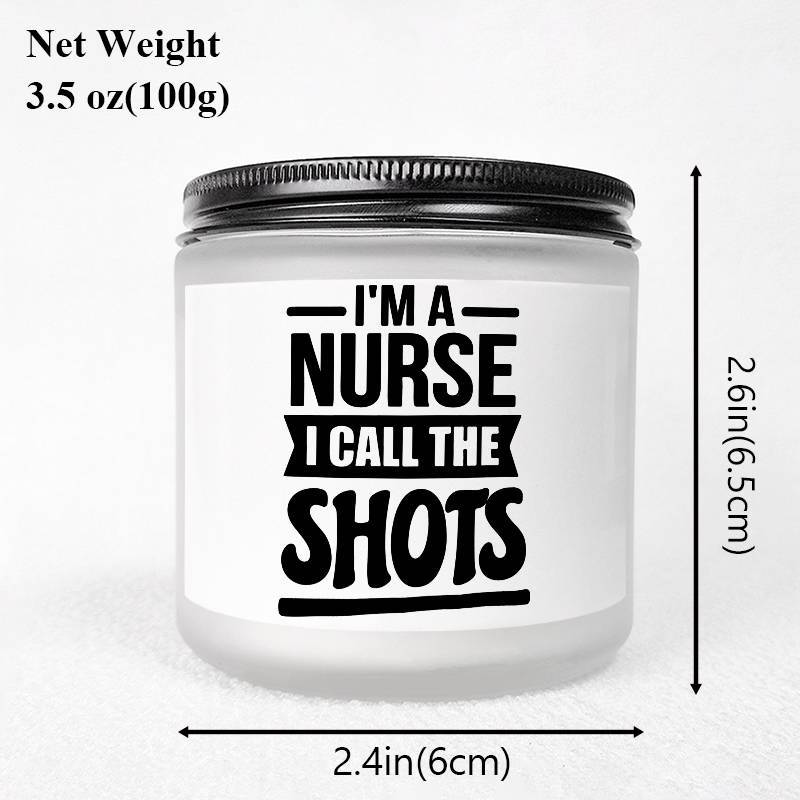 1pc Lavender Scented Candle 5.3Oz Soybean Wax Best Nurse Ever Gifts Idea for Women Men RN Friend Nursing Supervisor Bestie Guy Cowoker Him Her on Practitioner School Nurse Graduation Thank You Appreciation Birthday Christmas