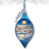Magic Christmas Night Drop Glass Ornament by G. Debrekht - Christmas Decor - 757-048