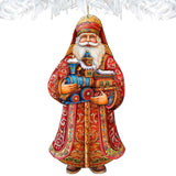 Adornos de madera navideños en miniatura de Santa Claus, de G. Debrekht - Decoración navideña de muñeco de nieve de Santa Claus - 8691417