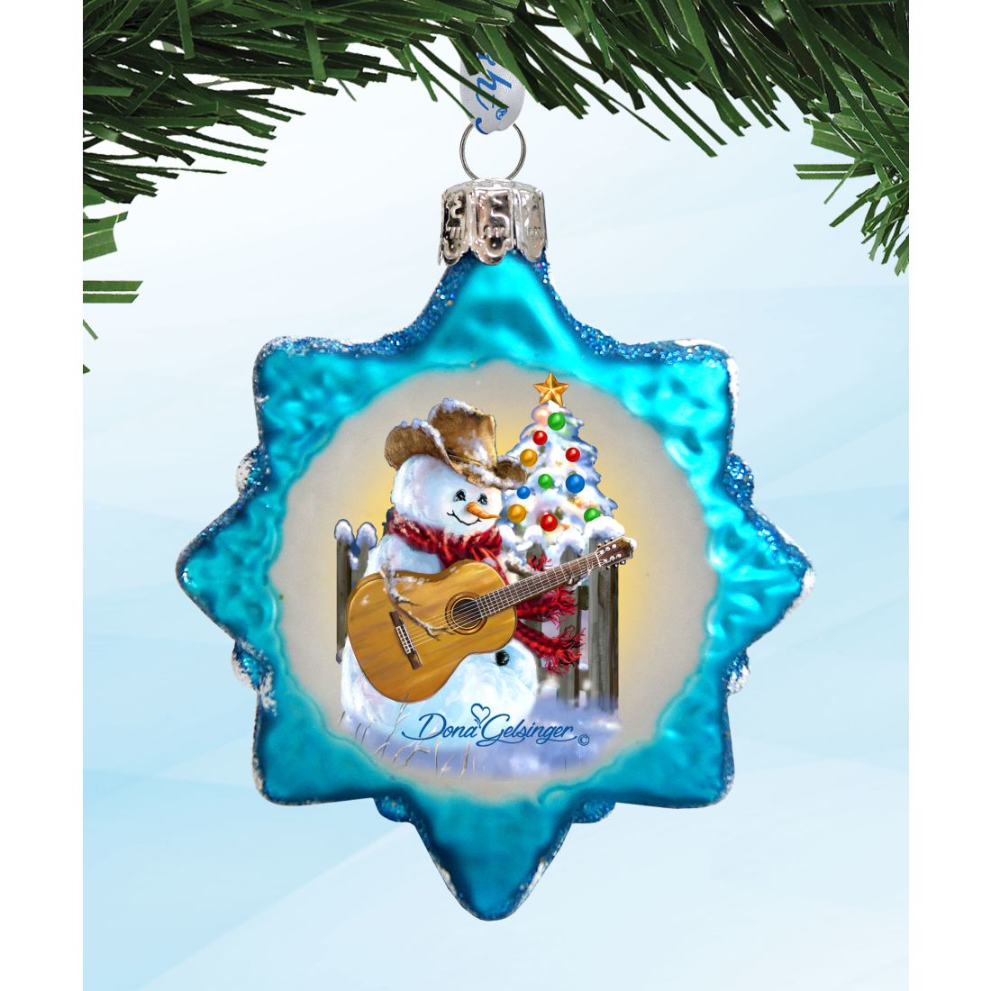 Adornos de cristal de mercurio nevados de G. DeBrekht - Decoración navideña costera - 770145S3-DG