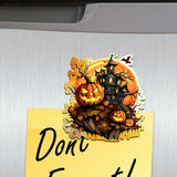 Spooky Houses Decorative Wooden Magnets Set of 6 by G. Debrekht - Halloween Decor - 8090007G-S6