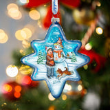 Winter Play Glass Ornament Set of 3 by G. DeBrekht - Christmas Decor - 75104-B3