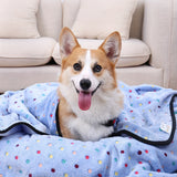 Manta de forro polar coral ultrasuave para mascotas, acogedora manta de franela con dibujos animados para perros, ideal para acurrucarse en el sofá y para la comodidad de los cachorros.