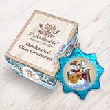 Guitar Snowman Mercury Glass Ornament by D. Gelsinger - Christmas Santa Snowman Decor - 778103-1531