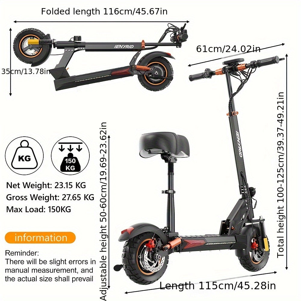 1 Ninebot M4 Adult Electric Scooter - Foldable Commuter Model with 600W Motor, 10-inch Pneumatic Tires, Dual Suspension & Braking System, Cruise Control, Seat for Pets, 31-Mile Range, Fast Charging, Black Aluminum Alloy, U.S.