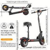 1 Ninebot M4 Adult Electric Scooter - Foldable Commuter Model with 600W Motor, 10-inch Pneumatic Tires, Dual Suspension & Braking System, Cruise Control, Seat for Pets, 31-Mile Range, Fast Charging, Black Aluminum Alloy, U.S.