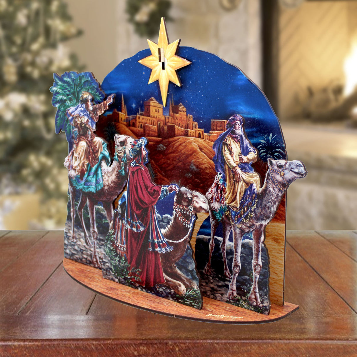 Conjunto decorativo de aldea "El Viaje de los Reyes Magos" de D. Gelsinger - Decoración navideña - 852768
