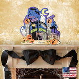 Decoración de puerta con escena de Halloween de Susan Winget - Decoración de Halloween con temática de Acción de Gracias - 8471205H-SW