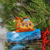 Nativity Decorative Wooden Clip-on Ornaments Set of 6 by G. Debrekht - Nativity Holiday Decor - 8090133C-S6