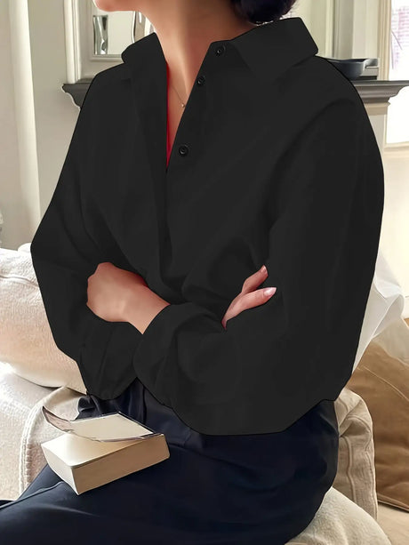Simple Casual Long Sleeve Solid Color Shirt With Pocket - Lootquake