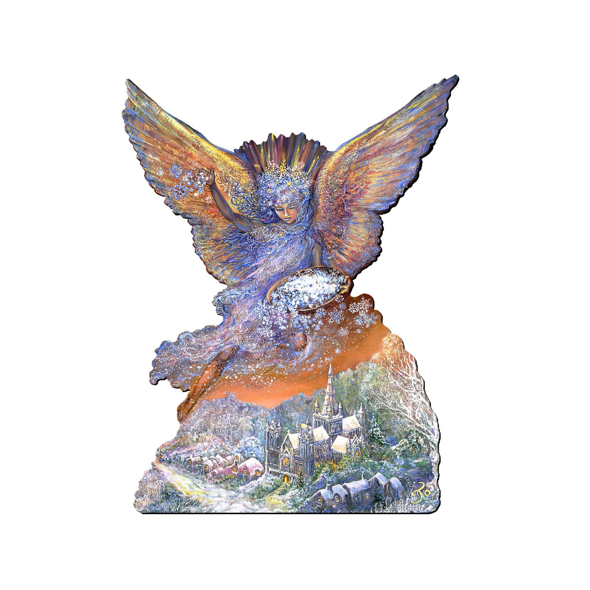 Ángel de nieve para puerta, decoración navideña de Josephine Wall - Decoración navideña - 842131H-JW