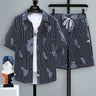 Men's Short-sleeved Suit Youth Student Leisure Sports Cool Shorts Two-piece Set - Lootquake