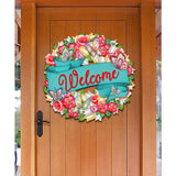 Corona de flores de bienvenida para puerta de verano de G. DeBrekht - Decoración de primavera y Pascua - 8185303-3H