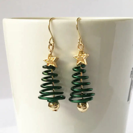 Christmas Earrings Tree Star DIY Earrings - Lootquake