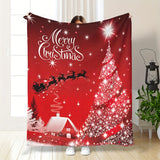 1 manta de franela polar con estampado navideño acogedora para niños y niñas: suave, afelpada, ligera y perfecta para dormitorio o sofá.