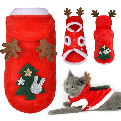 Pet flannel elk christmas clothes - Lootquake