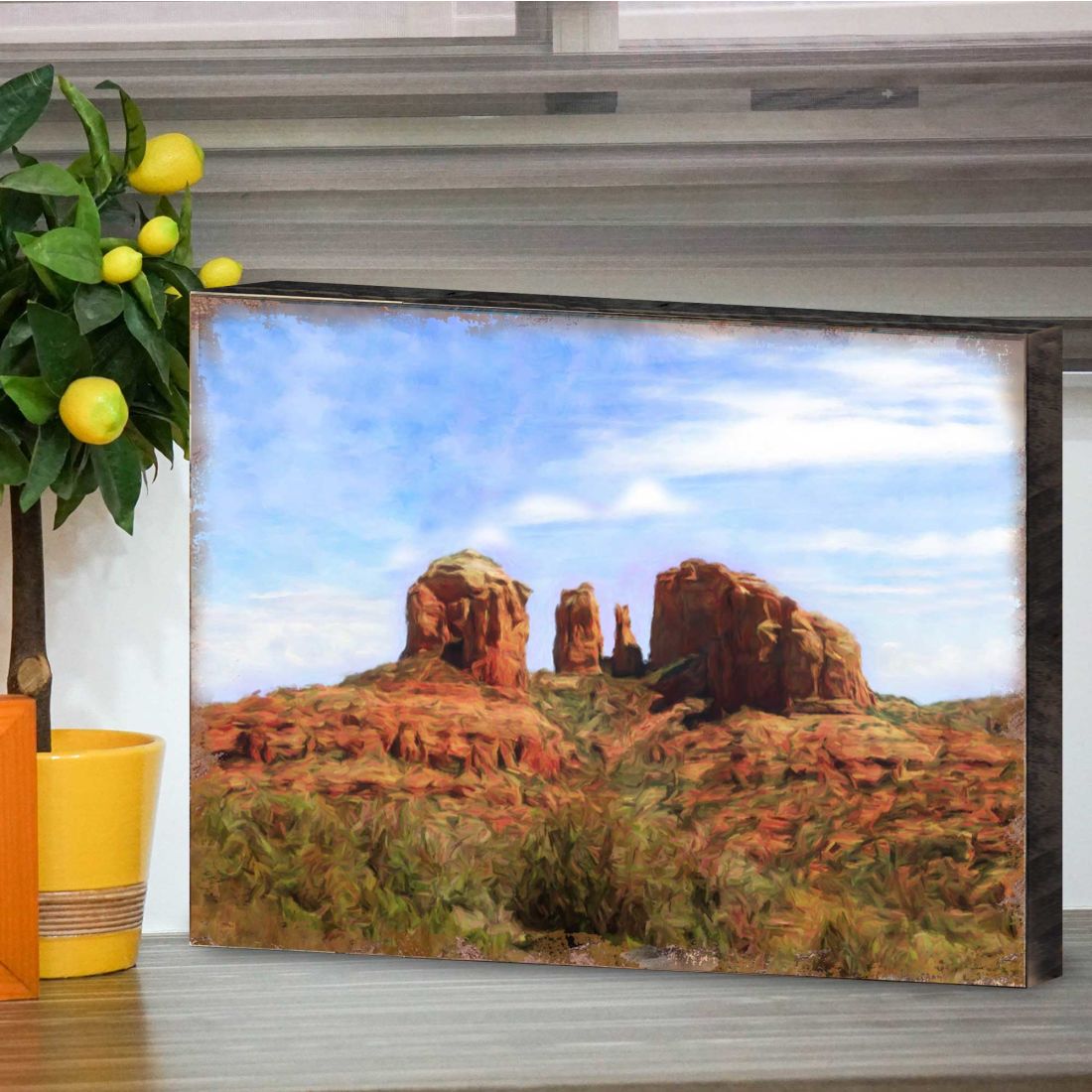 Canyon Art Wooden Wall Art by Nature Wonders - Nature Wildlife Decor  - 95367B