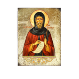 Icono religioso cristiano sagrado de madera bañado en oro de San Antonio - Decoración inspiradora - 85062