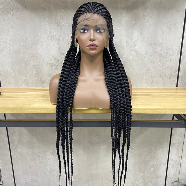 Stretch Mesh Chemical Fiber Head Cover 9 Strand Braid Wig - Lootquake