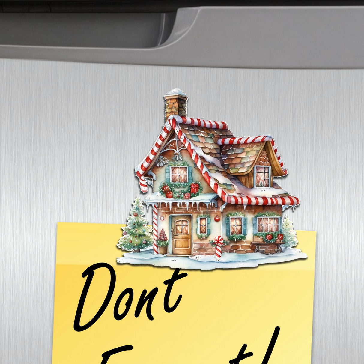 Dream Houses Decorative Wooden Magnets Set of 6 by G. Debrekht - Christmas Decor - 8090029G-S6