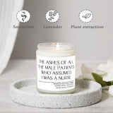 1pc Round Single-wick Scented Candle, 5.3Oz, Soy Wax, Beeswax, with Bow, in Glass Bottle, Extra Long Burn Time (12 Hours Or More), for Birthday, Labor and Delivery Nurse, Nurse Practitioner, Nursing School Student, Paramedic,