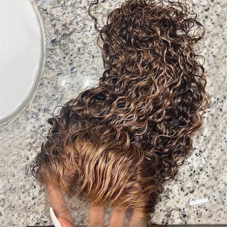 Real Hair Highlighting Headgear Lace Frontal Wi - Lootquake