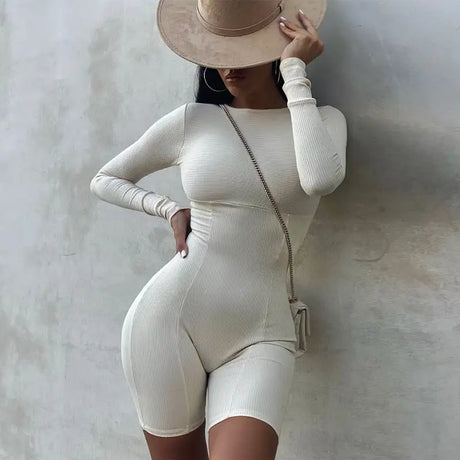 Women's Leggings New Knit Slim-fit Hip Lift Sports Yoga Jumpsuit - Lootquake