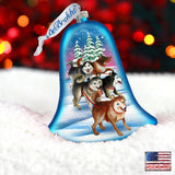 Sledging Dogs Glass Ornament by G. DeBrekht - Christmas Decor - 752-040