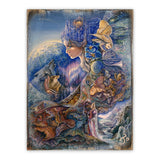 Once in a Blue Moon Fantasy Wooden Wall Art by Josephine Wall - Fantasy Decor - 852122-JW
