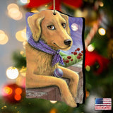 Flowers Fetch Fun Wooden Ornaments Pets by Laura Seeley - Pets Dog and Cats Decor - 8511011-LS