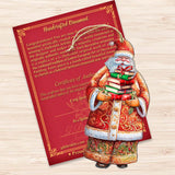 Santa's Book Collection Wooden Ornaments by G. Debrekht - Christmas Santa Snowman Decor - 8691405