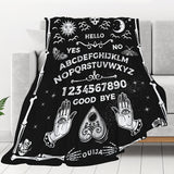 Couverture gothique amusante et effrayante, motif crâne, soleil, lune, sorcière, noire, pour adultes, décoration de literie gothique pour Halloween, cadeaux, douce et moelleuse, en flanelle, pour canapé, bureau, lit, camping, voyage